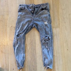 Zara Grey Denim Jeans